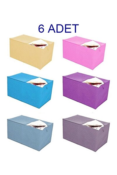 Nida Collection 6 Adet Hurç Yorgan Hurcu 110x50x45 Cm 6 Lı Büyük Mega Boy Pur...