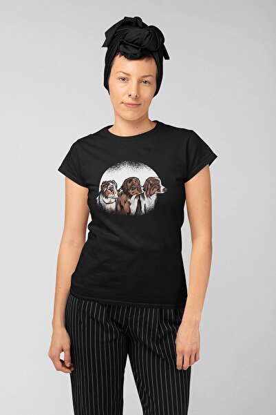 ErTaPassage Cățeluș negru cu imprimeu Femeie tricou - T4887671