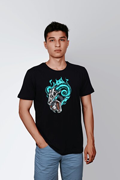 ErTaPassage Black Tiger Goat pentru bărbați cu imprimeu Standard tricou T2737075