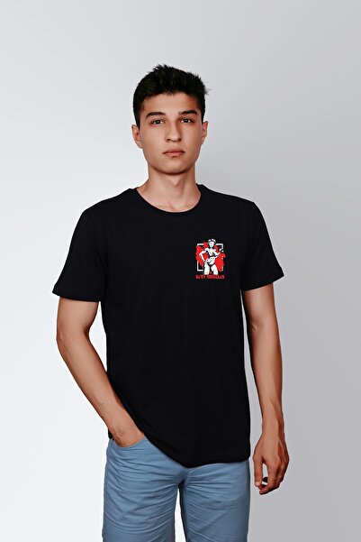 ErTaPassage Musculation neagră pentru bărbați cu imprimeu tricou - T9438965