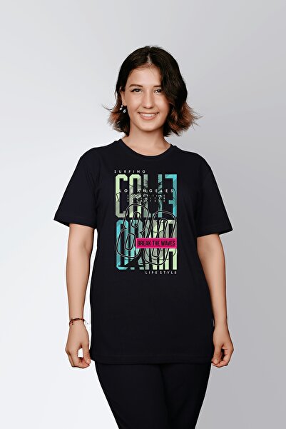 ErTaPassage Black Break cu imprimeu Femei tricou - T8641361