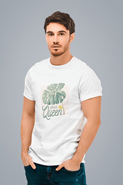 ErTaPassage Regina plantelor albe cu imprimeu Bărbați tricou - T8483230