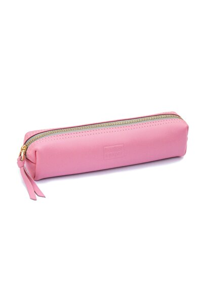 Leather Paper Pembe Deri Kalem Kutusu