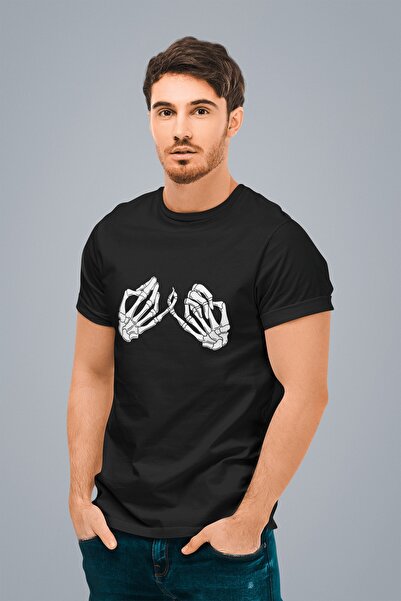 ErTaPassage Ανδρικό μπλουζάκι Black Skeleton με τύπωμα - T1868892