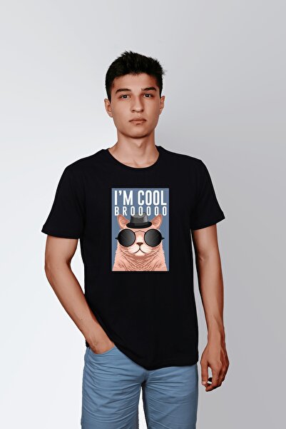 ErTaPassage Ανδρικό μπλουζάκι μαύρο Cool με τύπωμα - T6440328
