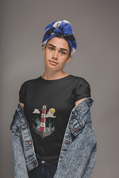 ErTaPassage Дамска тениска с принт „Черноморска котва“ - T7044959