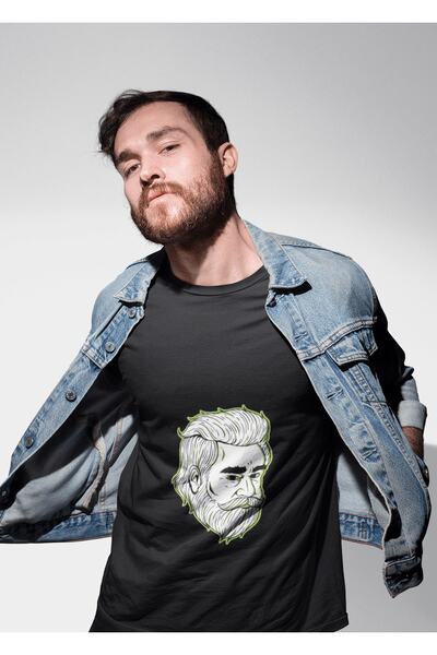 ErTaPassage Ανδρικό μπλουζάκι μαύρο Adam με τύπωμα - T1786630