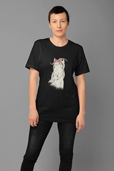 ErTaPassage Bandana neagră pentru femei și standard tricou T2372949