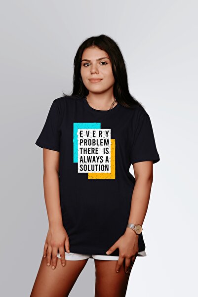 ErTaPassage Negru supradimensionat tricou - Problema este întotdeauna în prez...