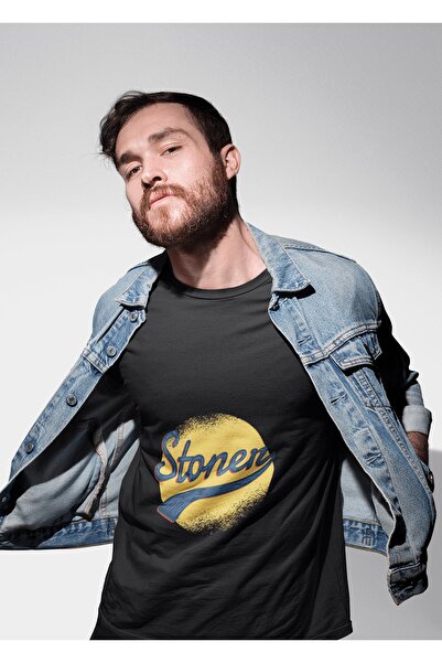 ErTaPassage Black Stoner cu imprimeu Bărbați tricou - T1195741