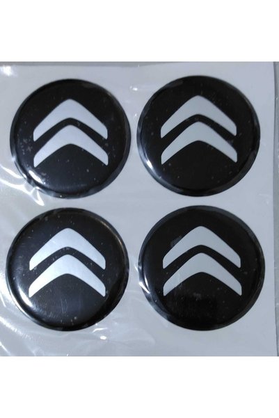 ALTAŞ Citroen Metalize Plasto (damla) Yapıştırma Jant Göbeği 4 Lü 56 Mm