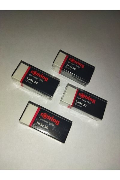 Rotring Малка бяла гумичка Tikky, 4 броя