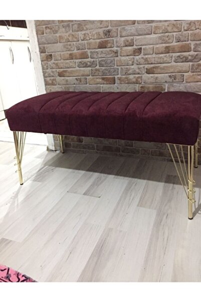 elagant mobilya Çizgi Modern Lüks Gold Nikilaj Metal Ayaklı Puf