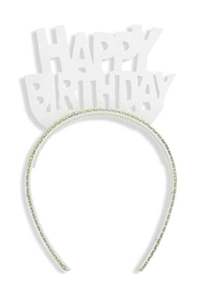 Azebu تاج إيفا عيد ميلاد سعيد أبيض لامع