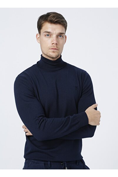 Fabrika Navy Blue Turtleneck Men's Sweater