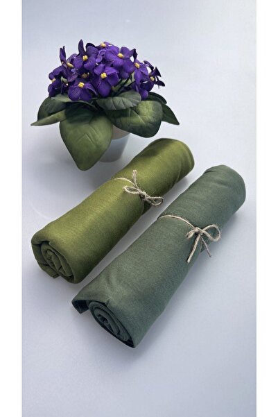 Nilbutik Set de 3 șaluri din bumbac pieptănat