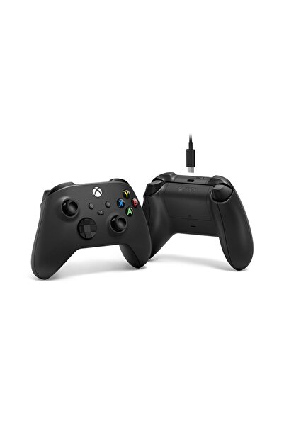 MICROSOFT Xbox Wireless Controller 9.nesil Kol Carbon Black + Type C Usb Kablo Siyah