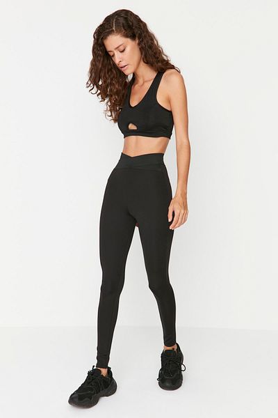 Trendyol Collection Sport-Leggings - Schwarz - Hoher Bund