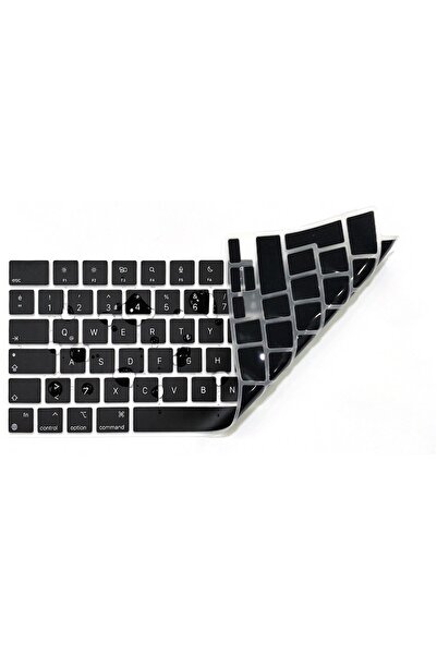 KIZILKAYA Apple Macbook Air 2022 A2681 13.6 Inç M2 Çip Türkçe Silikon Klavye Koruyucu Siyah Uyumlu
