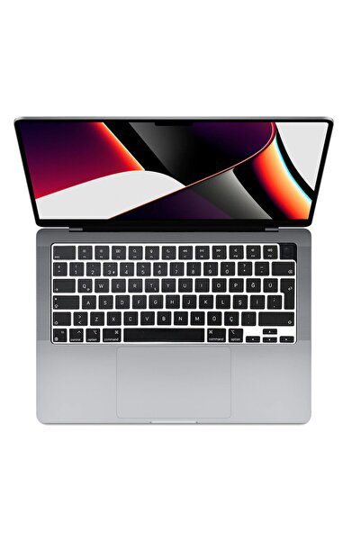 KIZILKAYA Apple Macbook Air 2022 A2681 13.6 Inç M2 Çip Türkçe Silikon Klavye Koruyucu Siyah Uyumlu