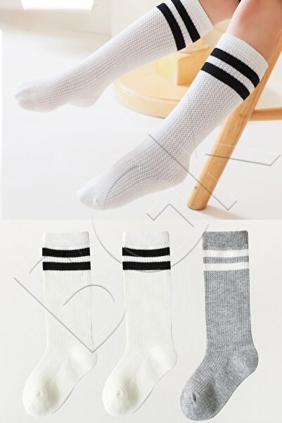 BGK 3 Paar bunte Kniestrümpfe für Kinder