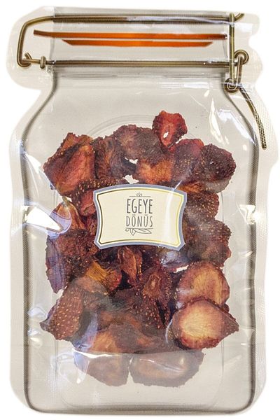 EGEYE DÖNÜŞ 30 gr.Strawberry Chips Fruit Dried - Jar Appearance Ziplock Bag