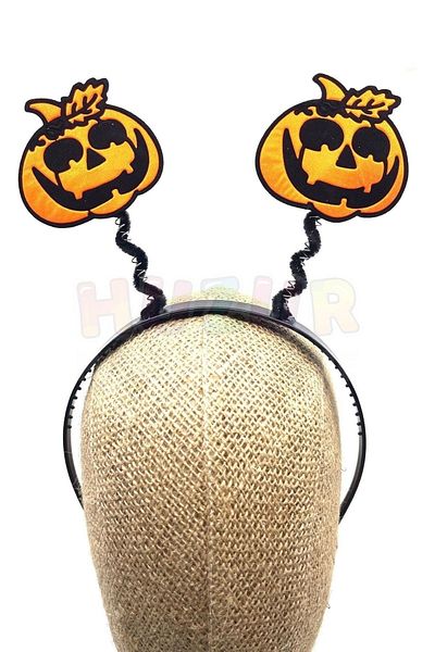 Huzur Party Store Πορτοκαλί Μαύρη Κορνίζα Κολοκύθας Halloween Party Halloween Crown Unisex Ασημί 18x22cm