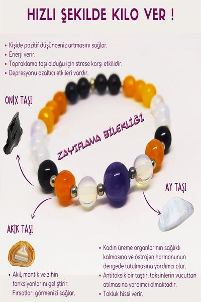NehirTaş Certified Natural Stone Bracelet – Slimming Bracelet