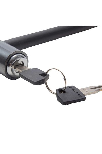 Decathlon B Twin - Steel Bicycle Lock Steel Motorcycle Lock Motorcycle Bicycle Lock Gray 100% Steel