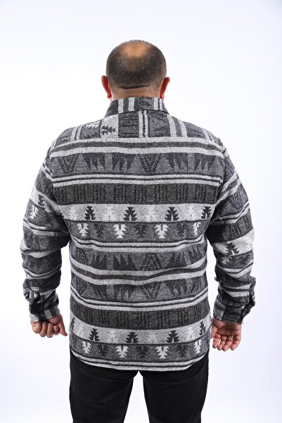 MocGrande Πουκάμισο ξυλοκόπο Mc Rug Print 22211-μαύρο