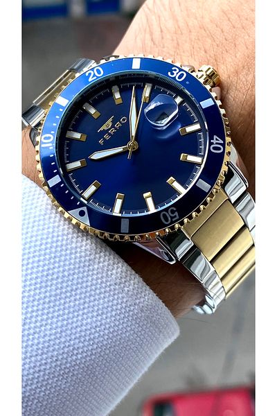 FERRO Original All Functions Aktifçelik Strap New Season Luxury Men's Watch
