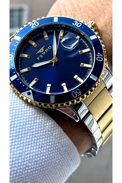 FERRO Original All Functions Aktifçelik Strap New Season Luxury Men's Watch