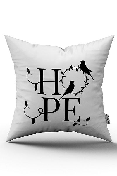 Cango Home White Black Hope Written Digital Printing Pillow Case Cgh414-Ct