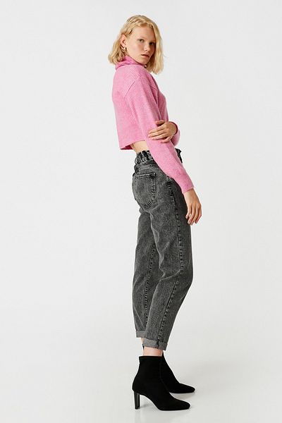 Koton 3wal40060md Gray Women&#39;s Trousers Mom Trousers