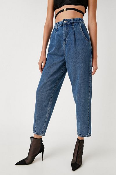 Koton Women's Medium Indigo Trousers 3WAL40142MD