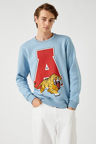 Koton Ανδρικό Φούτερ Indigo Light 3WAM70486MK