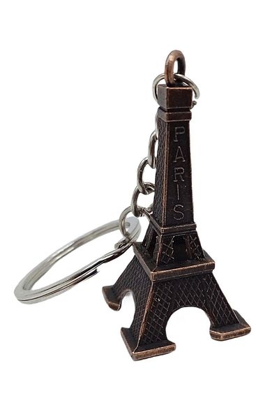Dünyadan Hediyeler 3d Metal Keychain - Paris Eiffel Tower Bronze