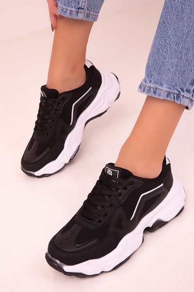 SOHO Black-White Women's Sneaker 15765