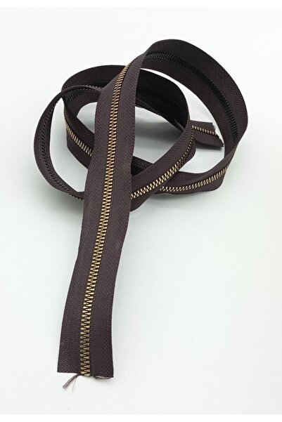 angel çanta aksesuar سحاب ذهبي في المنتصف 100 سم بني