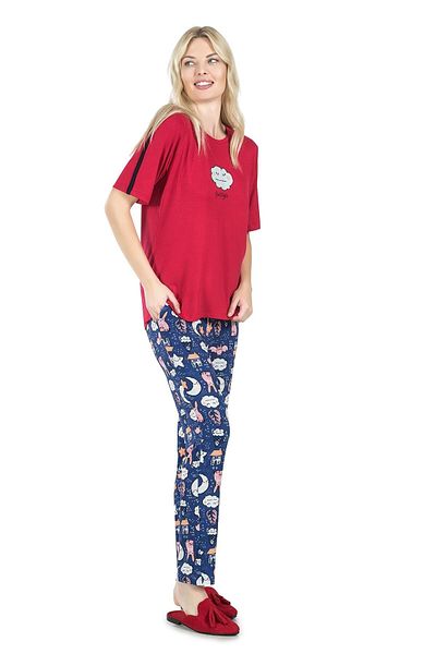 Jiber Set pijamale cu imprimeu de vară pentru femei Jbr-3717