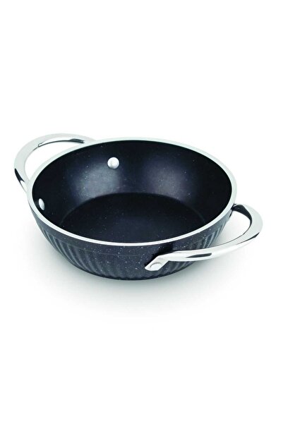 Lines أوسكار 22 سم عجة جرانيت أسود / صحن مع برشام