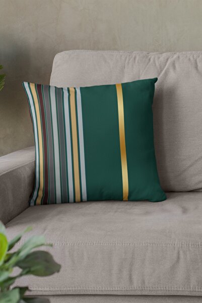 Viva Home 43x43cm Husă de pernă premium din pene thailandeze cu dungi subțiri...