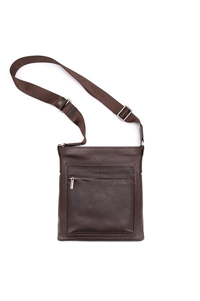 Eminsa Men's Brown Genuine Leather Thin Shoulder Bag