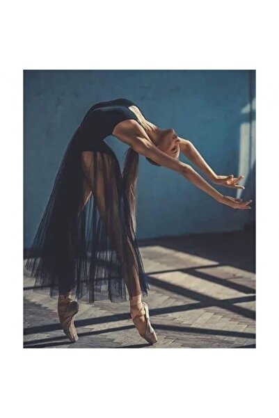 Genel Markalar Canvas Siyah Balerin Sayılarla Boyama Seti Kasnaklı 60 X 75 Cm