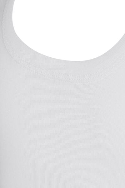 FSM1453 Αγόρι Βαμβακερό Ριμπ Κλασικό Λευκό Αθλητή 6 Πακέτο -200