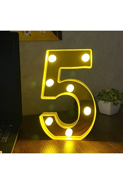 hediyeofisi Büyük Boy Led Işıklı 3d Rakam Sayı Doğum Günü Kutlama Organizasyo...