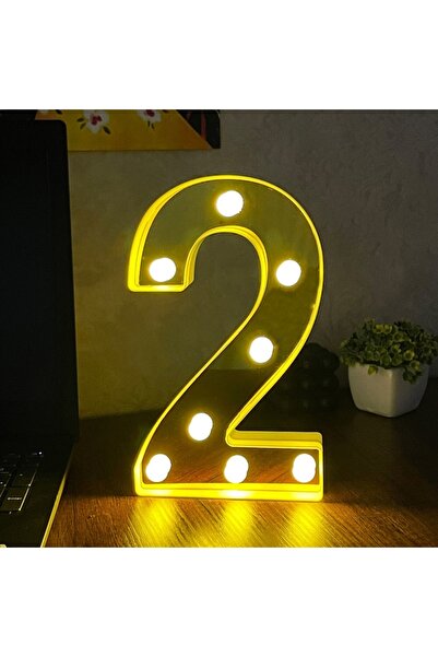 hediyeofisi Büyük Boy Led Işıklı 3d Rakam Sayı Doğum Günü Kutlama Organizasyo...