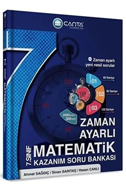 Çanta Yayıncılık 7 Sınıf Matematik Zaman Ayarlı Kazanım Soru Bankası 2023