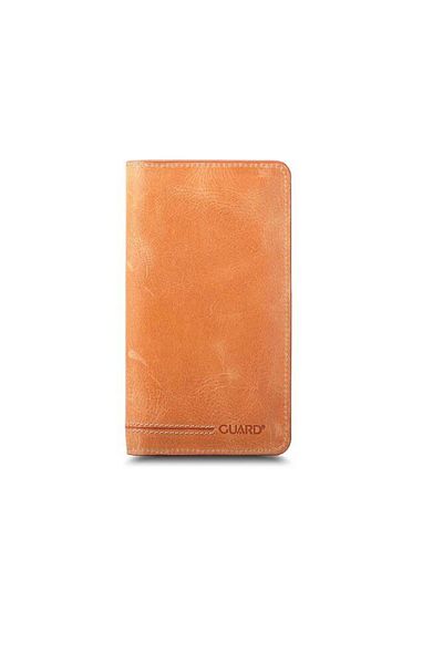 GUARD Antique Yellow Leather Unisex Wallet with Plus Phone Port