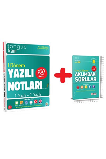 Tonguç Akademi 5. Sınıf Yeni Nesil Yazılı Notları 1. Dönem 1 Ve 2. Yazılı